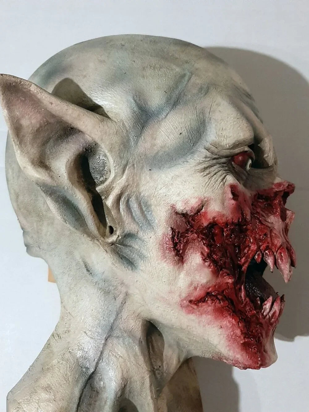 Vampire Ghoul mask latex adult pro cosplay bloody teeth scary Halloween costume